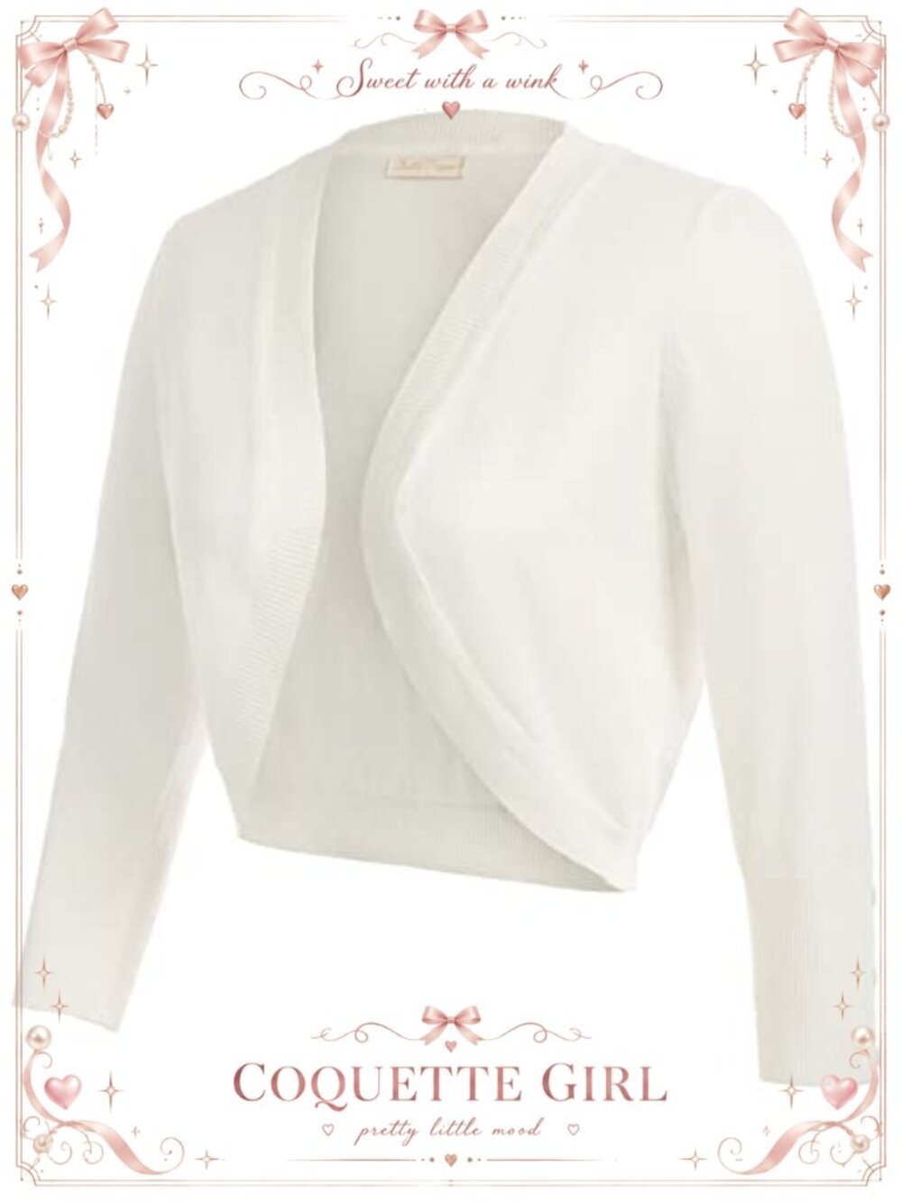 Womens 3/4 Sleeve Bolero Shrug Open Front Knit Cropped Cardigan Sweater